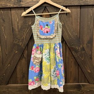 Mustard pie mixed pattern dress size 6